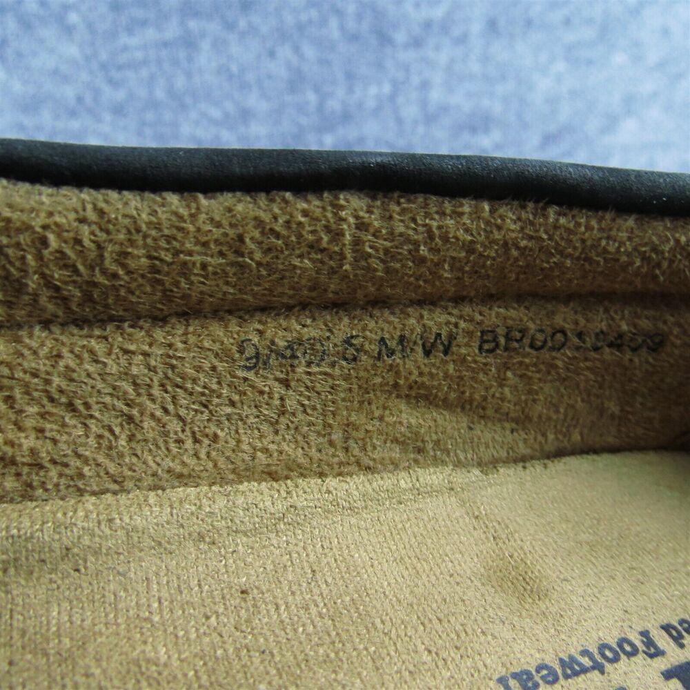 Born Black Leather Loafers with Tan Stitching - Picture 2 of 6